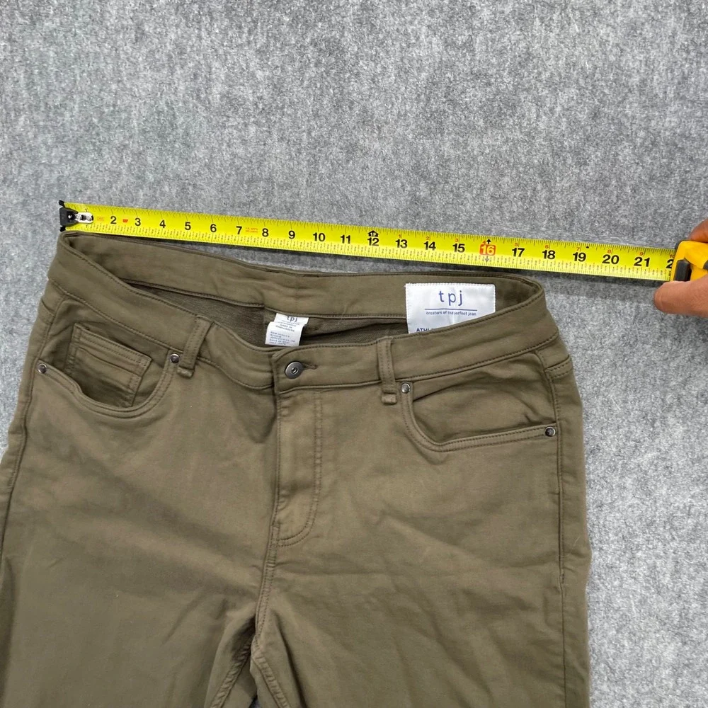 TPJ Pants Mens 38X32 Athletic Fit Leg Stretch Olive Green